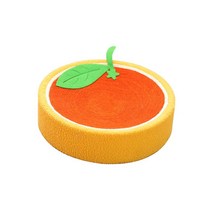 QDY 사이잘 직물 고양이 스크래처 패드 그라인드 클로 라운지 스크래칭 보드 고양이용 2 in1, 직경 40cm, 사이살, 주황색