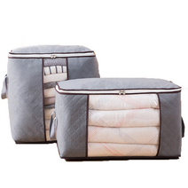 대용량 이불 정리함 보자기 보관 팩 가방 다이소 부직포 수납함 계절옷 정리, B형 50L