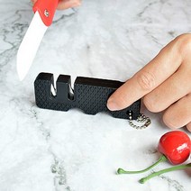 달자샵 휴대용 미니 칼갈이 캠핑 여행 비상용 나이프 칼갈이 키링, 1Pcs