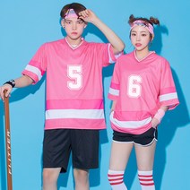 반티콜 하키반티 [앞인쇄포함] 반번호 핑크하키 스포츠 체육대회 반티, 4번