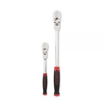GEARWRENCH 플렉스 헤드 테어드롭 래칫 세트 2피스 6.35mm 9.525mm 드라이브 120XP 듀얼 메테리얼 81204P