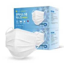 퓨어시스 MB 필터 3중 마스크, 1개입, 100개, 화이트
