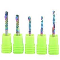 pvc 레듀샤 10pcs 단일 플루트 나선형 cnc 밀링 커터 라우터 비트 아크릴 mdf 나무에 대 한 dlc 코팅 카바이드 엔드 밀, 4x22x45L