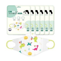 디어아이 컬러 캐릭터 입체 마스크 4종 어린이 유아 새부리형 소형 중형 60매, M_중형[60매], 슈퍼디노