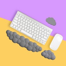 디지티 통증프리 메모리폼 마우스 및 키보드 손목 받침대 구름 팜레스트 세트, 1개, 그레이