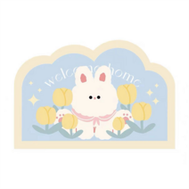 40cmX60cm 파스텔 플라워 워셔블 러그 방수 코팅 이지클린 매트 노슬립 카페트