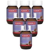 Fusion 퓨전 은행잎 추출물 Ginkgo 60정, 6개