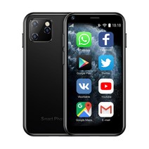 SOYES XS11 mini 스마트폰 2.5인치 디스플레이 1GB RAM 8GB ROM Android 6.0 쿼드코어 WIFI GPS 탑재 Google Play 카카오톡 휴대폰, 검은색
