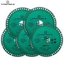 다이아몬드 그라인더날 5pcs Diamond Cutting Wheel 1.2mm 슬라이딩톱날 금속 철근 스테인레스 스틸 커팅 앵글 그라인더 절단 휠 타이탄툴스, 5개