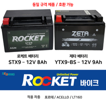 로케트 오토바이 배터리 12V9Ah CT에이스 베스비2 델피노 포르테 제타 밧데리, 3. 7Ah~15Ah용 배터리 충전기, 1개