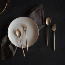 놋담 방짜유기 커트러리 블랑 디저트 2인 4P, 단품