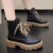 지엘 여성용 봄 가을 플랫 슬림 숏부츠 발편한 캐주얼 워커