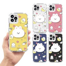 엘마 갤럭시 S22울트라 (S908) 토끼 꿈나라 에폭시톡 핑거톡+젤하드 케이스