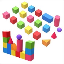 나무 입체도형 세트(18pcs)