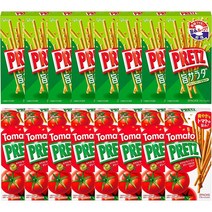 일본빼빼로 pretz 【.co.jp 한정】에자키 글리코 프리츠 작은 상자 (맛있는 샐러드 토마토) 2종×각 8개 총 16개 안주 스낵, 상품선택