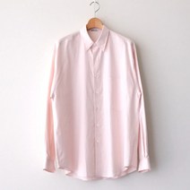 오라리 WASHED FINX TWILL BIG SHIRT 라이트 핑크 A23AS02TN 사이즈4