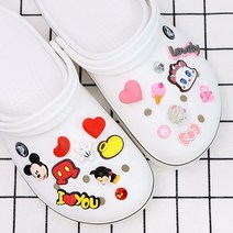 [애니팝몰] 신발악세사리 디즈니 캐릭터 미키마우스 마리 플루토 백설공주 파츠 꿀조합 실내화 애니비츠 세트