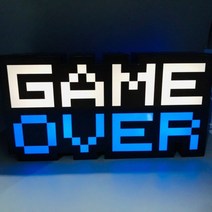 GAME OVER 게임오버 게임 인테리어 조명 자취방인테리어 게임무드등 게임방 특이한무드등