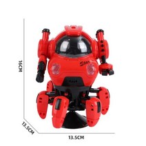 ai 로봇 전기 춤 장난감 록 라이트 음악 조기 남아 여아, War 레드