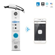 TOMZN Ewelink 단상 WIFI 스마트 에너지 미터 Kwh 계량 모니터링 회로 차단기 타이머 릴레이 Smart Home 63A