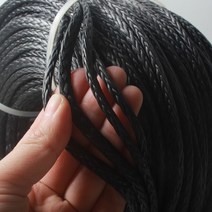 윈치 로프Jeely 패러글라이더 윈치 로프 UHMWPE 편조 12 직조 3mm 1/8 인치 2000lb 50m, 02 black