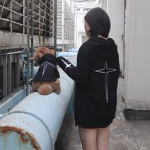 강아지 커플룩 견주옷 셔츠 가을 환절기, 블랙[너는 펫] XXXL