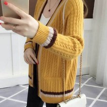 가바바 여성 가디건 꽈배기 복고 데일리 가디건 G38949