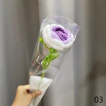 니트꽃다발 뜨개질꽃다발 졸업식 수료식 조화 니트 플라워 핸드 튤립 데이지 웨딩 발렌타인 어머니의 날 선, 03 03