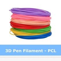 다색 175mm 1KG 3D 펜 PCL 플라스틱 필라멘트 저온 사용, 05 green