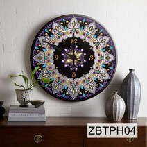 마법고양이성 DIY 보석십자수 벽시계 거실 침실 인테리어 집콕 아이템 펜던트 디스크 시계 ZBTPH, ZBTPH04 직경 30cm, 만다라4