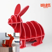 DIY 토끼 선반 책장 53X48CM 레드 어린이책장 거실서재 아기책장