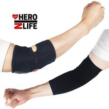 히어로인라이프 팔꿈치 보호대 엘보 엘보우 아대 슬리브 테니스 배드민턴 농구 골프 크로스핏 관절 헬스 등산, A타입 슬리브형, [양쪽]M-한쌍(2개)