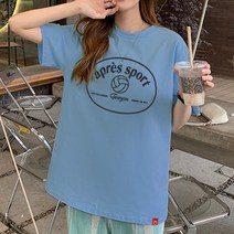 [순면100%/오버핏] 반팔티 SS 2023년 여성 오버핏 반팔티셔츠 반팔박스티 빅사이즈 루즈핏 반팔티/티셔츠