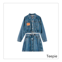 티피/Teepie 캐주얼 데님 스커트 여성 봄과 가을 신작 투피스 드레스