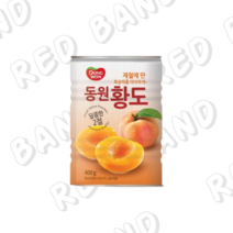동원 복숭아 황도 2절 과일통조림, 400g, 2개