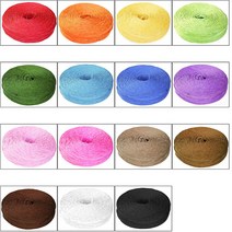 (디머스) 만들기재료 대용량 벌크 종이 굵은지끈 롤타입 15색상 4mm x 200M, 노랑색, 1개