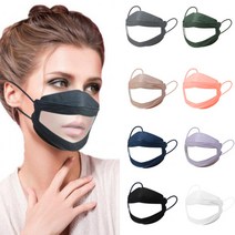 립뷰 [투명] 입보이느 마스크 컬러 패션마스크 립리딩 교사 선생님 헬스장 마스크, 06.베이지