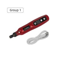 미니 연삭기 소형 공작기계 연마기 핸드 조각기 충전식 Usb 무선 드릴 펜 조각 세트와 전기 손톱, 빨강
