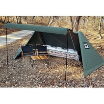 캠핑 화목난로 A형 텐트 2P 카키 연통 홀잭 밀리터리 미군 군용 비박 부시크래프트