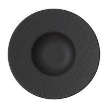Villeroy & Boch 매뉴팩처 락 파스타 플레이트 블랙그레이 11.5인치, Pasta Plate, Black/Gray