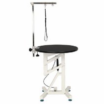 애견샵 테이블 이동식 강아지 원형 회전 리프트 탁상, 블랙 공압리프팅 원형 60cm(화이트)