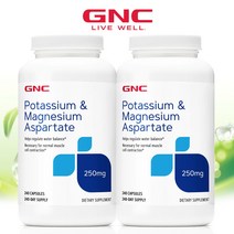 GNC 2개세트 지앤시 포타지움 앤 마그네슘 아스파테이트 240정 포타슘 Potassium Magnesium Aspartate, 2개
