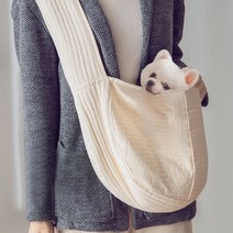 빨강잡화점 강아지 캐리어 고양이 슬링백 애견포대기 애견 이동 가방 반려동물 산책, 애완견/묘 슬링백(S 사이즈)