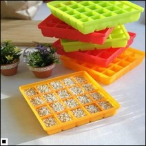 초콜릿몰드 이유식틀 홈카페 얼음틀 정사각형몰드 실리콘트레이, 그린-안쪽 정사각