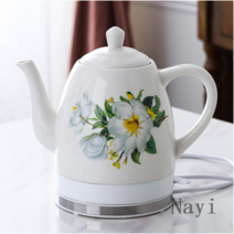 주전자 징더전 도자기 찻 자동단전 세라믹 전기포트 가정용 전원자동차단 스몰 티포트 끓인물, T09-1.8LA백합 꽃(찜하기선물)