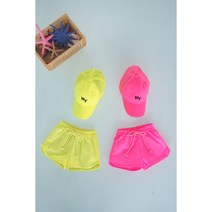 [BUBBLEKISS]버블키스 네온 숏팬츠(형광핑크 형광노랑)