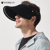 MISSION UV 선 바이저 빈 모자 남녀 같은 스타일 여름 야외 태양 비치 멋진 여성 각도 회전 MU001 블랙