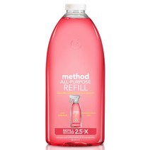 유기그릇세척 메소드 다목적 세정제 자몽향 리필 68oz(2L) Method All Purpose Cleaner Pink Grapefruit, 1