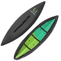 LIBZAKI 3.3-3.7m(11-12피트) 방수 카약 커버-300D 업그레이드된 두꺼운 보관 먼지 커버 자외선 차단 쉴드 낚시 보트카약카누용 - M, Silver