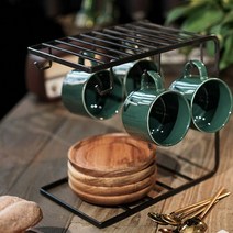 [실버미어]모던 커피잔걸이 머그컵정리대 찻잔걸이, 블랙